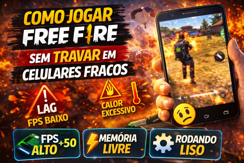 como jogar free fire sem travar em celulares fracos