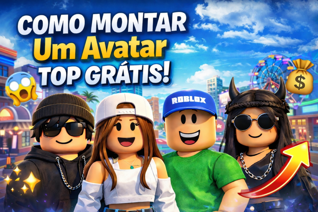 como montar um avatar estiloso no roblox sem gastar robux