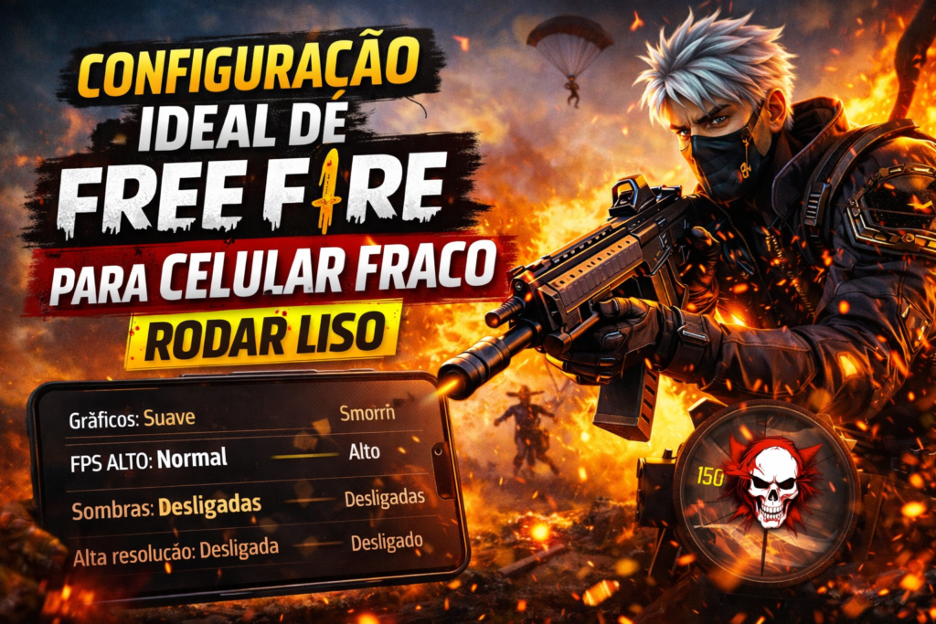 configuração ideal de free fire para celular fraco rodar liso
