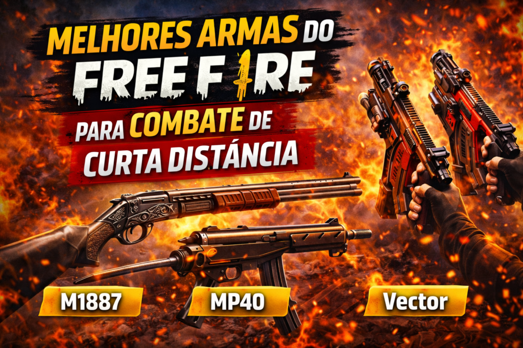 melhores armas do free fire para combate de curta distância